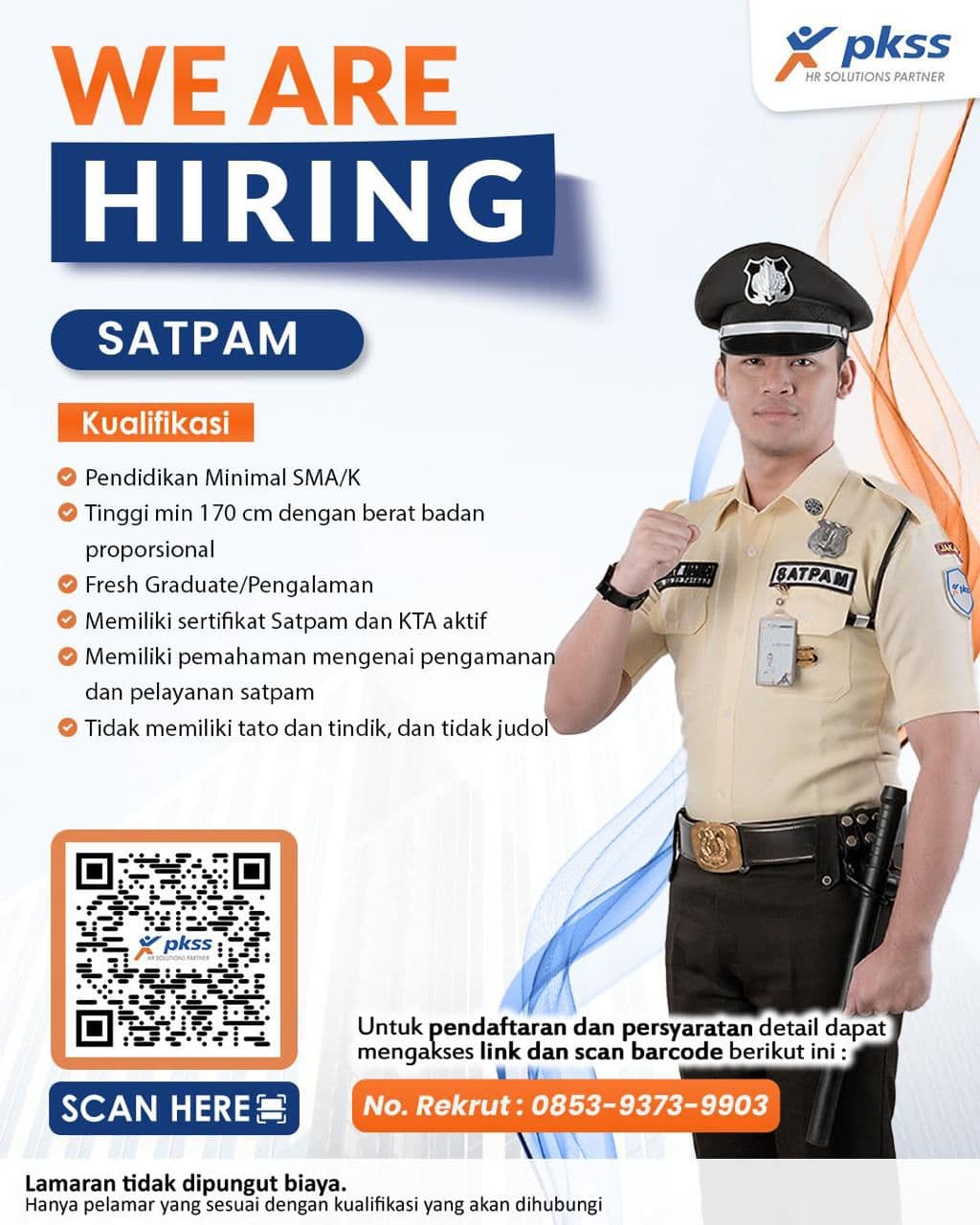 Flyer lowongan kerja Satuan Pengamanan (Satpam) di PT Prima Karya Sarana Sejahtera, Pontianak, Mempawah, Singkawang, Sanggau, Sintang, Melawi, Putussibau, Ketapang (Sekalbar Sesuai KTP) - Karir UNTAN bursa kerja Pontianak Kalimantan Barat