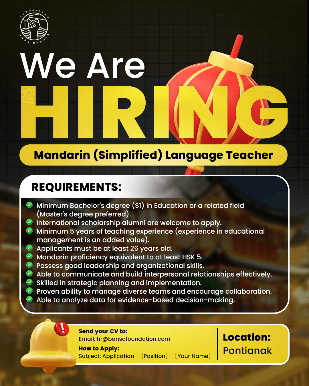 Flyer Mandarin Simplified Language Teacher